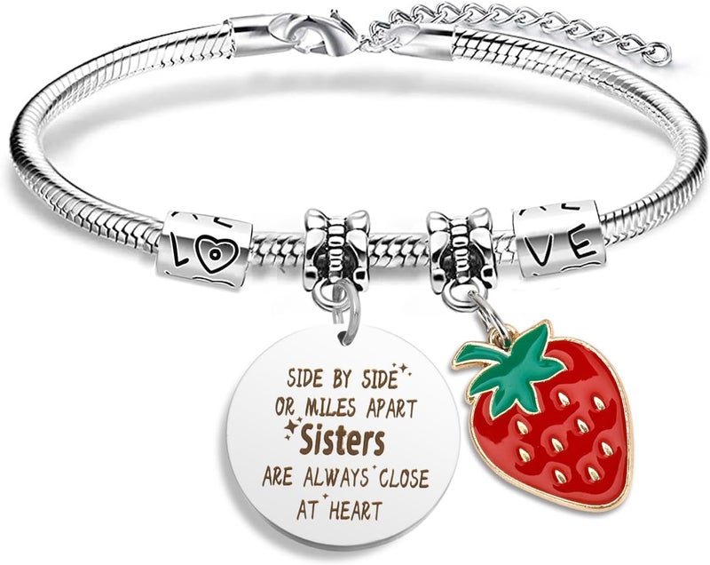 EGHTvmok Sister Birthday Gifts Christmas Mothers Day Sisters Graduation Valentines Bracelet Sunflower,Butterfly,Elephant - Image 1